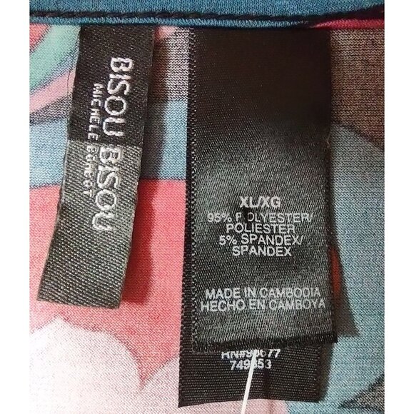 Bisou Bisou Red Floral Catherine Print Babydoll Top Size XL NWT - Picture 6 of 10